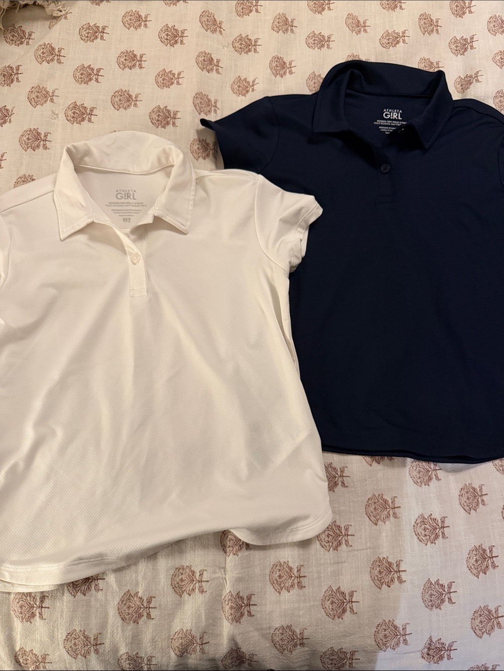 Athleta Girls Polo Set - White & Navy
